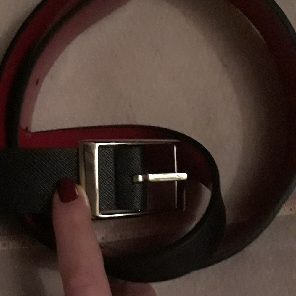 Big Buddha Black/Red patent reversible belt